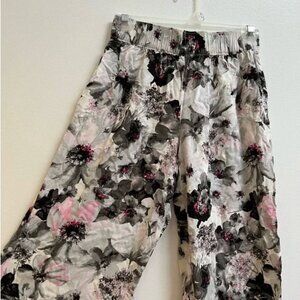 Abercrombie Kids Floral Printed Wide Leg Flowy Pants XL